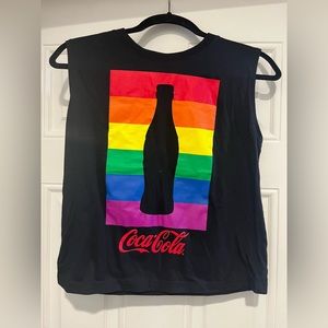 Sleeveless Coca Cola Rainbow Shirt